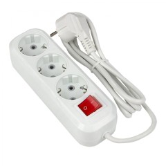 Удлинитель Эксперт 3 гнезда 5 метров 16А/3,5кВт с выключателем и заземлением ПВС 3х1 EKF PROxima UBA16-310-3-05i