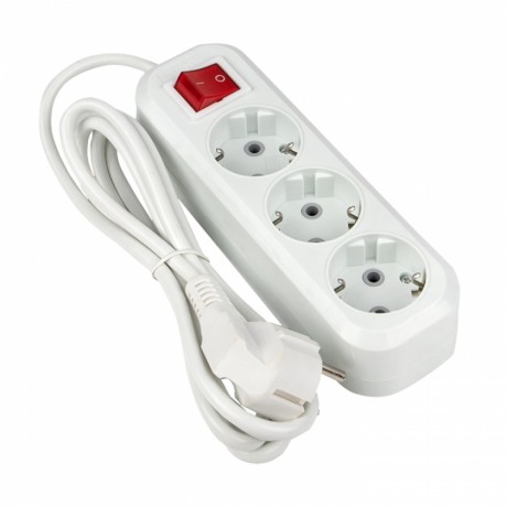 Удлинитель Эксперт 3 гнезда 5 метров 16А/3,5кВт с выключателем и заземлением ПВС 3х1 EKF PROxima UBA16-310-3-05i