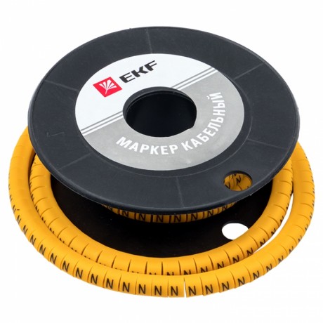 Маркер кабельный 4,0 мм2 4 (500 шт.) (ЕС-2) EKF PROxima plc-KM-4-4