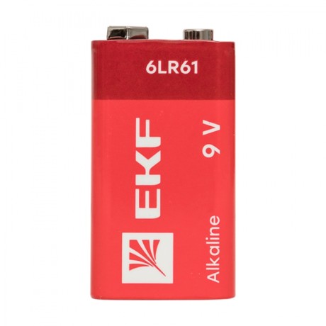 Алкалиновая батарейка типа 9V(6LR61) блистер 1шт. EKF 9V-BL1