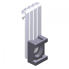 Вертикальный балочный зажим 1-5 мм под нейлоновую стяжку EKF VBZ1-5-S