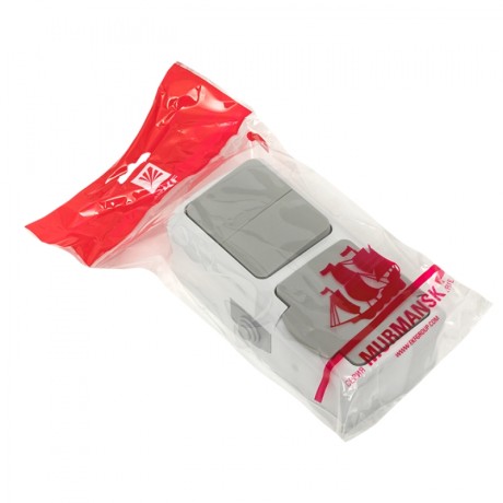 Мурманск Блок розетка 1-м 16А с заземлением с крышкой + 2-кл выключатель IP54 серый EKF EFRV16-052-30-540