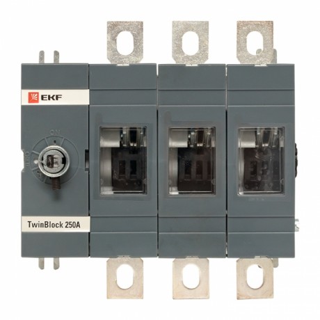 Рубильник 250A 3P без рукоятки управления TwinBlock EKF PROxima tb-s-250-3p