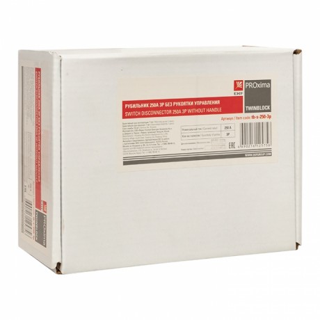 Рубильник 250A 3P без рукоятки управления TwinBlock EKF PROxima tb-s-250-3p