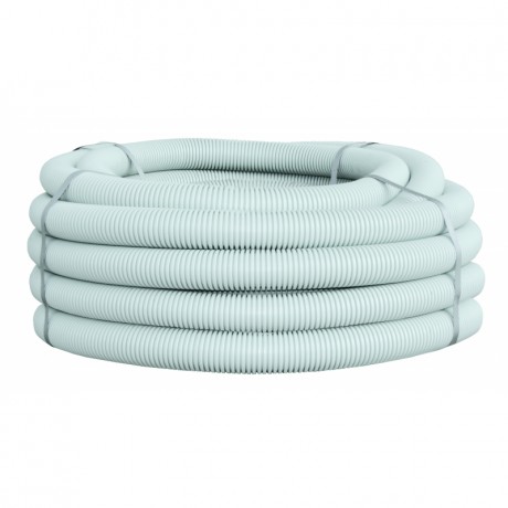 Труба гофр. ПВХ с протяжкой d63 мм (15 м) серая EKF-Plast tg-z-63