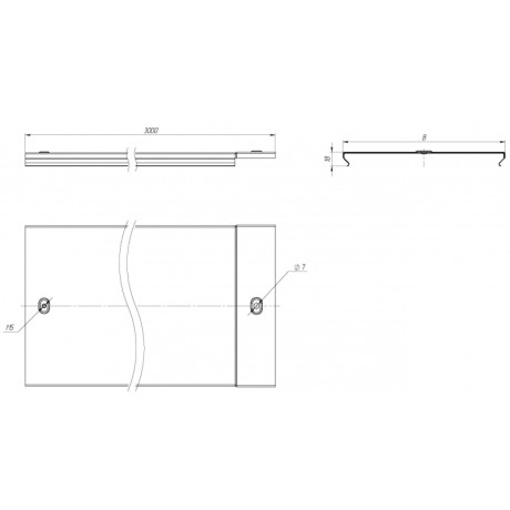 Крышка на лоток основание 600-0,7 мм L3000 EKF k60010