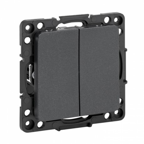 Стокгольм Механизм Выключателя 2-кл. 10А черный EKF PROxima EZV10-023-10