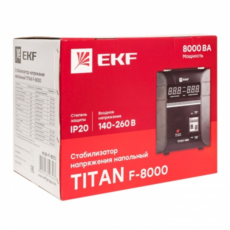 Стабилизатор напряжения напольный TITAN F-8000 EKF PROxima stab-f-8000