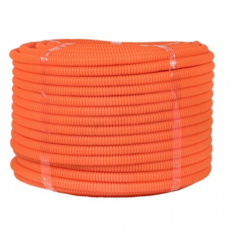 Труба гофр. ПНД с протяжкой d16 мм (100 м) оранжевая EKF-Plast tpnd-16-o
