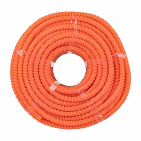 Труба гофр. ПНД с протяжкой d16 мм (100 м) оранжевая EKF-Plast tpnd-16-o