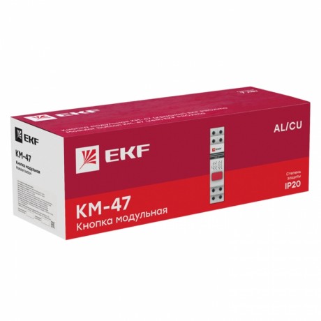 Кнопка модульная КМ-47 (красная) EKF PROxima mdb-47-red-pro