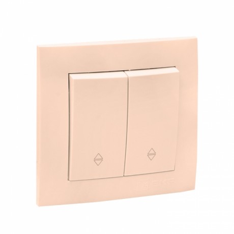 Валенсия выключатель 2-кл. 10А кремовый проходной EKF PROxima EWV10-027-20