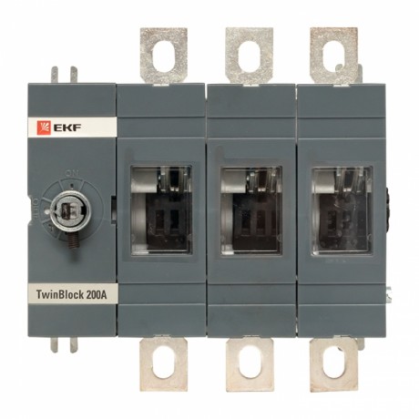 Рубильник 200A 3P без рукоятки управления TwinBlock EKF PROxima tb-s-200-3p