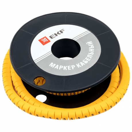Маркер кабельный 2,5 мм2 3 (1000 шт.) (ЕС-1) EKF PROxima plc-KM-2.5-3