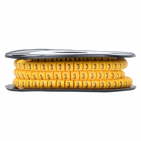 Маркер кабельный 2,5 мм2 3 (1000 шт.) (ЕС-1) EKF PROxima plc-KM-2.5-3