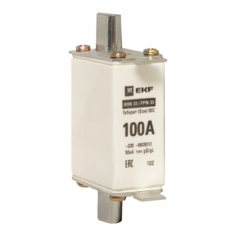 Плавкая вставка ППН-33 100/100А габарит 00С EKF PROxima fus-33/100
