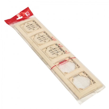 Рамка 5-местная горизонтальная бежевый Минск EKF ERM-G-305-20