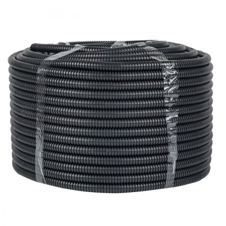 Труба гофр. ПНД с протяжкой d25 мм (50 м) черная EKF-Plast tpnd-25-50m