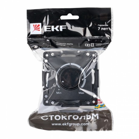 Стокгольм Механизм Светорегулятора 600W 220В черный EKF PROxima EZD06-101-10