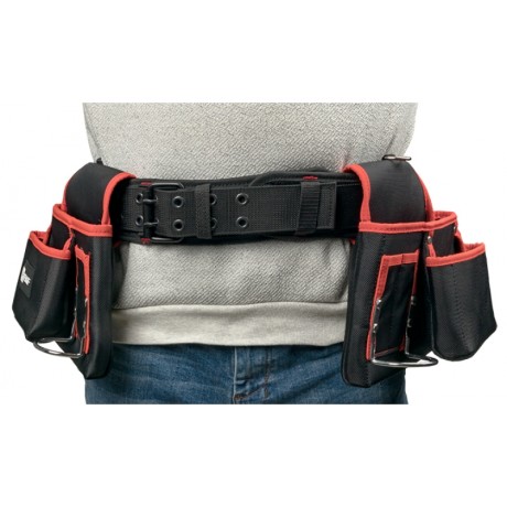 Сумка-пояс двухсекционная усиленная с двухшпеньковым ремнем С-12 EKF Professional c-12