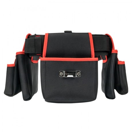Сумка-пояс двухсекционная усиленная с двухшпеньковым ремнем С-12 EKF Professional c-12