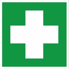 Наклейка Аптечка первой медицинской помощи EC01 (200х200мм.) EKF PROxima an-4-03