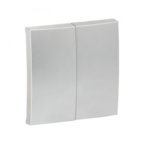 Валенсия лицевая панель выключателя 2-кл. 10А сталь EKF PROxima ESV10-L-023-30