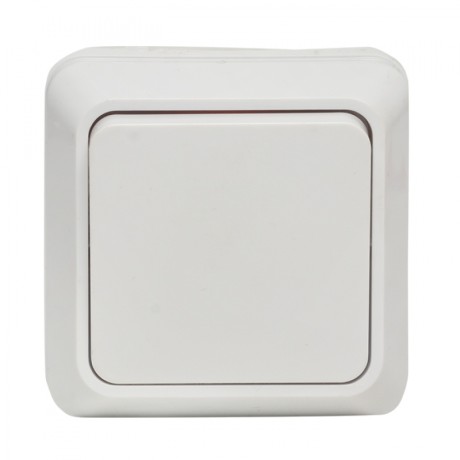 Рим Выключатель 1-клавишный 10А белый EKF ENV10-021-10