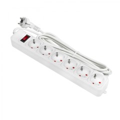 Сетевой фильтр 6*3м 16А/3,2кВт с выкл. c/з ПВС 3х1,0 Блокбастер XL EKF PROxima UFA16-310-6-03