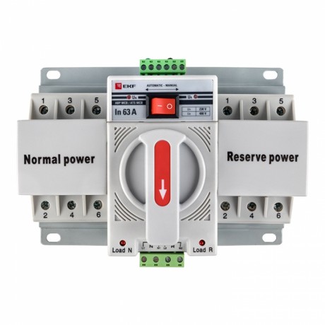Устройство АВР МСB 63А (C) 3Р 400В EKF PROxima ats-mcb-63c-3p-pro