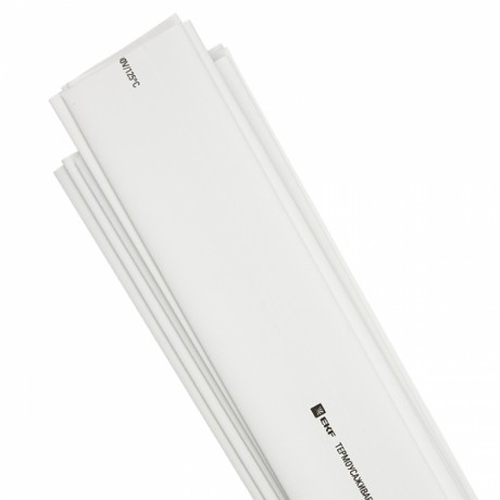 Термоусаживаемая трубка ТУТ нг 20/10 белая в отрезках по 1м EKF PROxima tut-20-w-1m