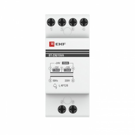 Трансформатор звонковый модульный BT-230В/12-12В 15ВА EKF PROxima bt-230/15va