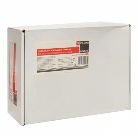Рубильник 315A 3P без рукоятки управления TwinBlock EKF PROxima tb-s-315-3p