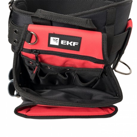 Пояс монтажника с 3 сумками и разгрузочными ремнями С-15 EKF Professional C-15