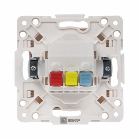 Стокгольм Розетка 1-местная с/з 16А белая с защ. штор. EKF PROxima EXR16-028-10