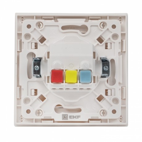 Стокгольм Розетка 1-местная с/з 16А белая с защ. штор. EKF PROxima EXR16-028-10