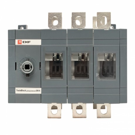 Рубильник 200A 3P реверсивный без рукоятки управления TwinBlock EKF tb-s-200-3p-rev