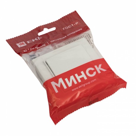 Минск Выключатель 1-клавишный СП,10А, белый EKF Basic ERV10-021-10
