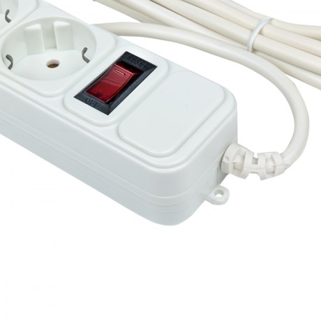 Сетевой фильтр 6*3м 10А/2,2 кВт с выкл. c/з ПВС 3х0,75 Блокбастер EKF PROxima UFP10-375-6-03