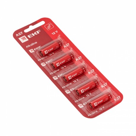 Алкалиновая батарейка типа А27 для сигнализаций блистер 5шт. EKF A27-BL5