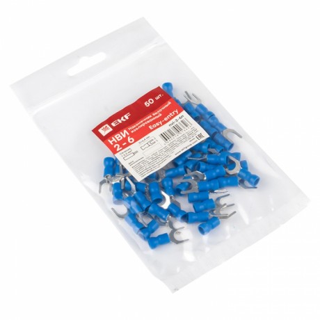 Наконечник вилочный изолированный НВИ 2.5-6 (50шт.) EKF PROxima nvi-2-6n