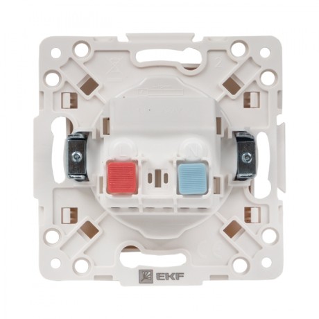 Стокгольм Механизм Розетки 1-местной б/з 10 А белый с защ. штор. EKF PROxima EYR10-022-10