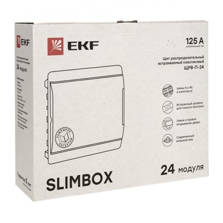 Щит распределительный ЩРВ-П-24 SlimBox белая дверца IP41 EKF PROxima sb-v-24w