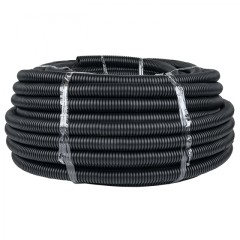 Труба гофр. ПНД тяжелая с протяжкой d32 мм (50 м) черная EKF-Plast tpnd-32-t