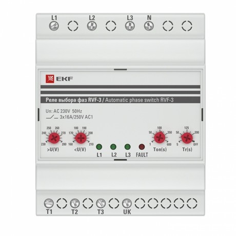 Реле выбора фаз RVF-3 EKF PROxima RVF-3